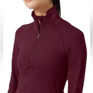 lululemon Always Alert 1/2 Zip Long Sleeve Cassis‎ Wine Maroon Sz 2